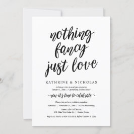 結婚式の駆け落ち, 何も豪華ではなく, 愛だけ 招待状