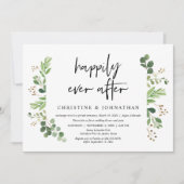 結婚式の駆け落ち、幸せな日々を祈って Dinner 招待状 (正面)