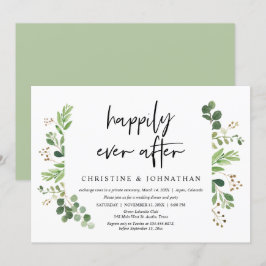 結婚式の駆け落ち、幸せな日々を祈って Dinner 招待状