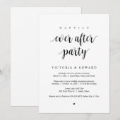 結婚式の駆け落ち、幸せな日々を祝うパーティー 招待状 (正面/裏面)