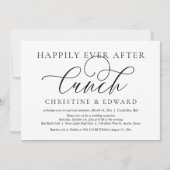 結婚式の駆け落ち、幸せな日々を送るためのランチ 招待状 (正面)