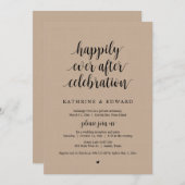 結婚式の駆け落ち、幸せな永遠の祝い 招待状 (正面/裏面)