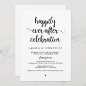 結婚式の駆け落ち、幸せな永遠の祝い 招待状 (正面/裏面)