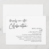 結婚式の駆け落ち、幸せな永遠の祝福 招待状 (正面/裏面)