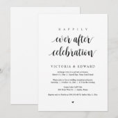 結婚式の駆け落ち、幸せな生活の祝い 招待状 (正面/裏面)