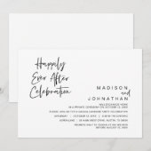 結婚式の駆け落ち、幸せな結婚後のお祝い 招待状 (正面/裏面)