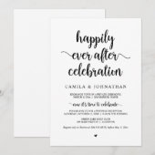 結婚式の駆け落ち、幸せな結婚後のお祝い, 結婚式の駆け落ちのお知らせ / 招待状カード, ラスティッ 招待状 (正面/裏面)