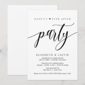 結婚式の駆け落ち、幸せな結婚後のパーティーの招待状 招待状 (正面/裏面)