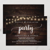 結婚式の駆け落ち、幸せな結婚後のパーティー招待状 招待状 (正面/裏面)