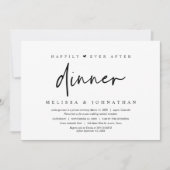 結婚式の駆け落ち、幸せに暮らせたディナー 招待状 (正面)