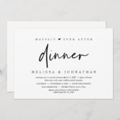 結婚式の駆け落ち、幸せに暮らせたディナー 招待状 (正面/裏面)