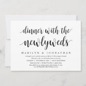 結婚式の駆け落ち, 新婚夫婦とのディナー 招待状 (正面)