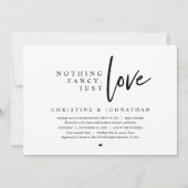 結婚式の駆け落ち、特別なものは何もなし、ただ愛を大切に。 招待状 (正面)