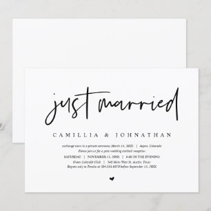 結婚式の駆け落ち, 現代のミニマリスト 結婚しました 招待状