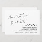 結婚式の駆け落ち、祝う時が来た 招待状 (正面/裏面)