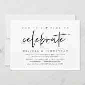 結婚式の駆け落ち、祝賀の時 招待状 (正面)