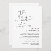 結婚式の駆け落ち, 祝賀会は続く 招待状 (正面/裏面)