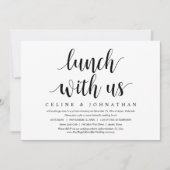 結婚式の駆け落ち, 私たちと一緒にランチ, 新婚夫婦 招待状 (正面)