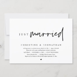 結婚式の駆け落ち、結婚しました 招待状