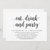 結婚式の駆け落ち, 食べて、飲んで、パーティーしよう 招待状 (正面/裏面)