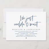 結婚式の駆け込み結婚、もう待つことができません 招待状 (正面)