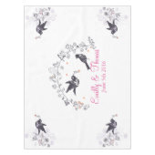 結婚式の鳥の枝のデザイン オーダーメイド テーブルクロス (正面)