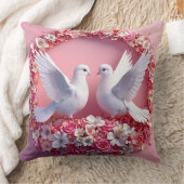 結婚式の鳩のアート クッション (ブランケット)