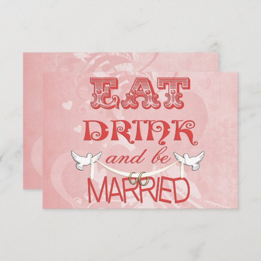 結婚式の鳩の出欠確認 招待状 (正面/裏面)