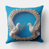 結婚式の鳩の芸術 クッション (裏面)