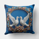 結婚式の鳩 アート クッション (裏面)