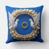 結婚式の鳩 アート クッション (裏面)