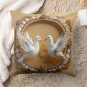 結婚式の鳩 クッション (ブランケット)