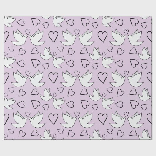 結婚式の鳩, 結婚式の儀式のためのハートのシームレス ラッピングペーパー (シーム)