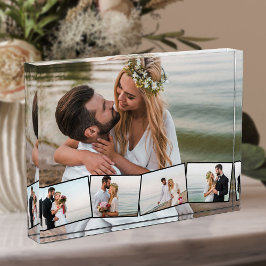 結婚式の5枚の写真コラージュジグザグフォトストリップ フォトブロック
