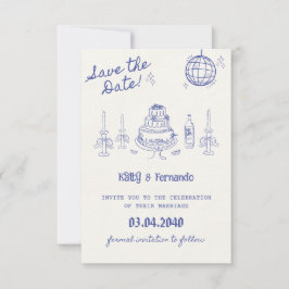 結婚式の「Save the date」招待状（オーダーメイド） セーブザデート