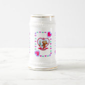 結婚式のAnniversayのマグ ビールジョッキ (中央)