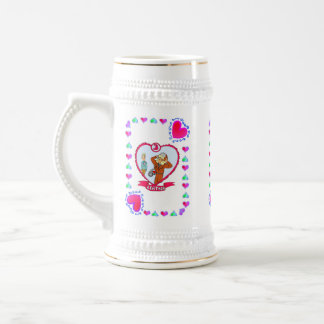 結婚式のAnniversayのマグ ビールジョッキ