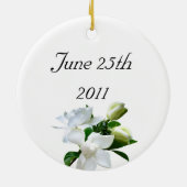 結婚式のGardenias セラミックオーナメント (裏面)