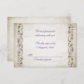 結婚式のivyとレースの返信 招待状 (正面/裏面)