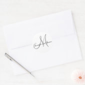結婚式のMonogramスタンプイニシャル名 ラウンドシール (封筒)