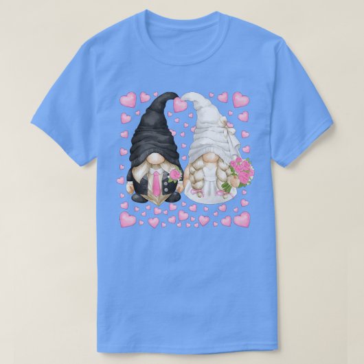 結婚式のMr.へのかわいいハート柄 Tシャツ (デザイン正面)