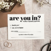 結婚式のRSVPカーおもしろいドに参加しているか エンクロージャーカード