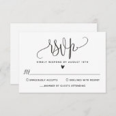 結婚式のRSVPカード 出欠カード (正面/裏面)