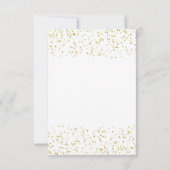 結婚式のrsvpカードsucculentsのサボテンの花柄の金ゴールド 出欠カード (裏面)