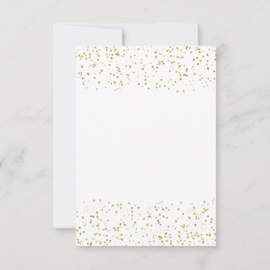 結婚式のrsvpカードsucculentsのサボテンの花柄の金ゴールド 出欠カード (裏面)