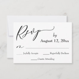 結婚式のRSVP書道、赤いポピー柄の裏面 出欠カード