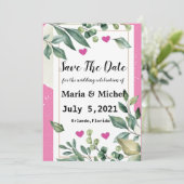 結婚式のSave The Dateのお知らせ 招待状 (スタンド正面)