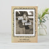 結婚式のSave the Date写真テンプレート セーブザデート (スタンド正面)