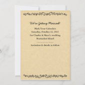 結婚式のSave the Date写真テンプレート セーブザデート (裏面)