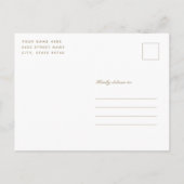 結婚式のSave the Date ポストカード ゴールド箔 (裏面)